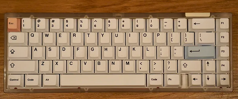 exclusive e.65 keyboard front