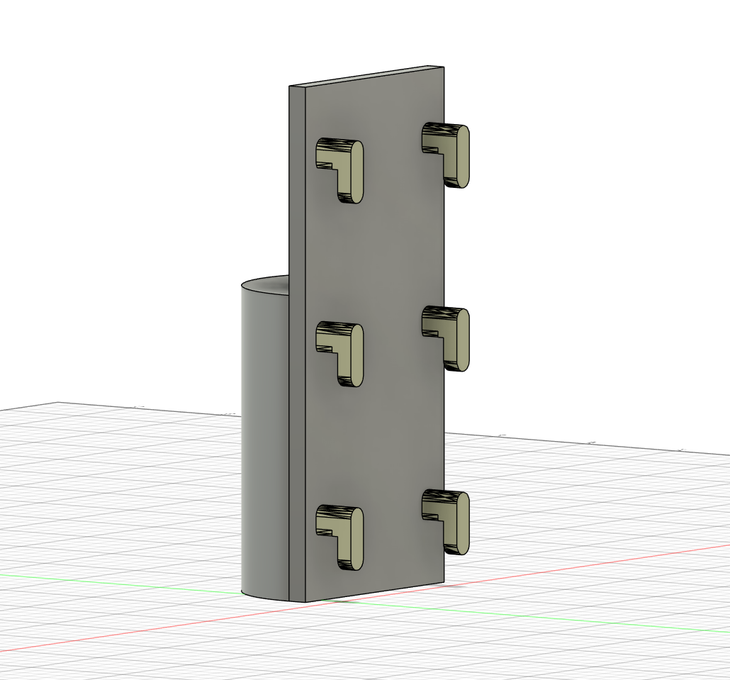 Fusion360 print design - back view.